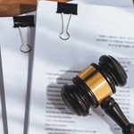 Gavel and legal documents on a desk