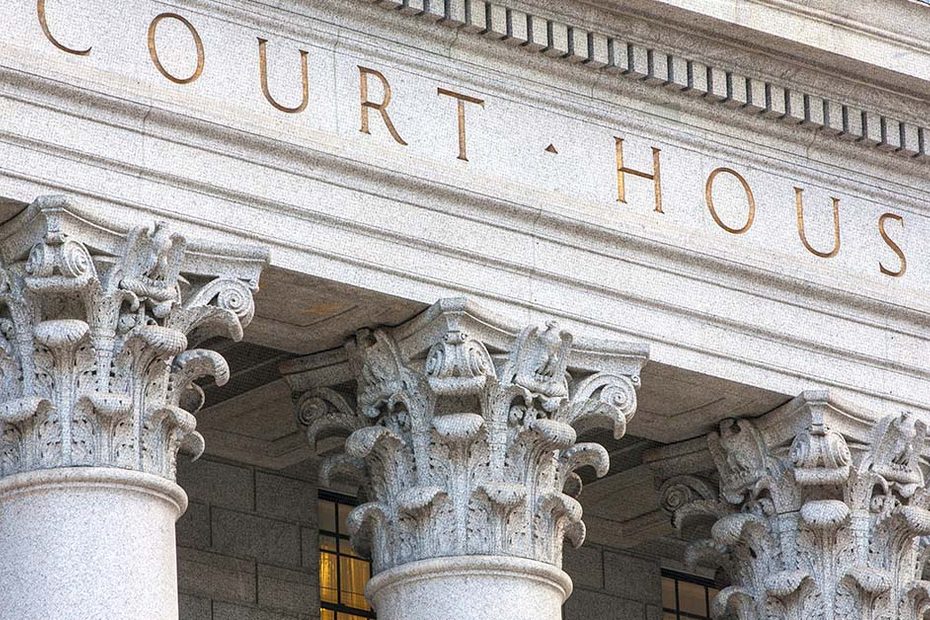 Columns of a courthouse